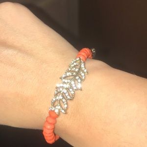 NEW Coral bracelet with crystal design